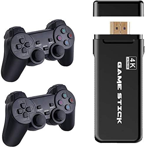 SMARTCAM USB Wireless Console Game Stick Video Game Console Built-in 3000 Classic Games 8 Bit Mini Retro Controller HDMI Output Dual Player- 4K Ultra HD Game Stick