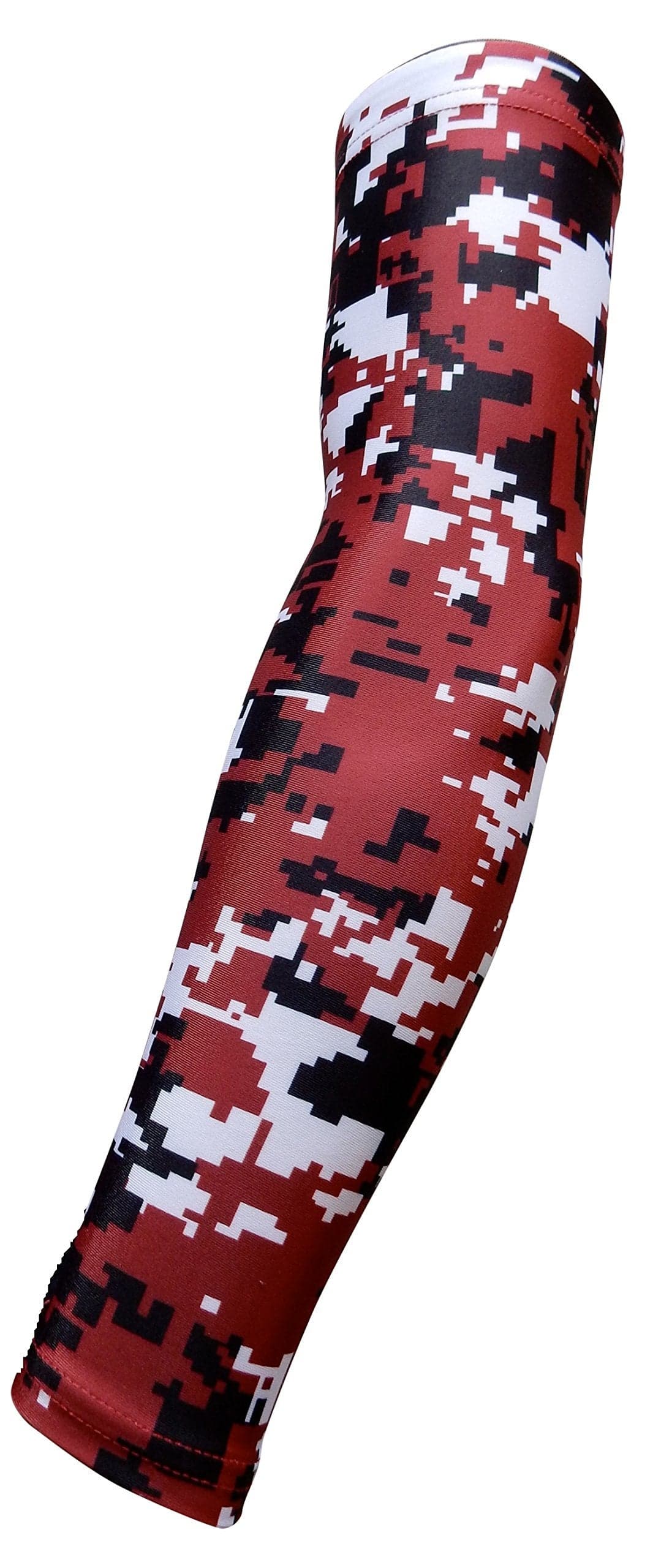 Sports Farm NEW! Moisture Wicking Compression Arm Sleeve (Maroon Digital Camo, Youth Large)