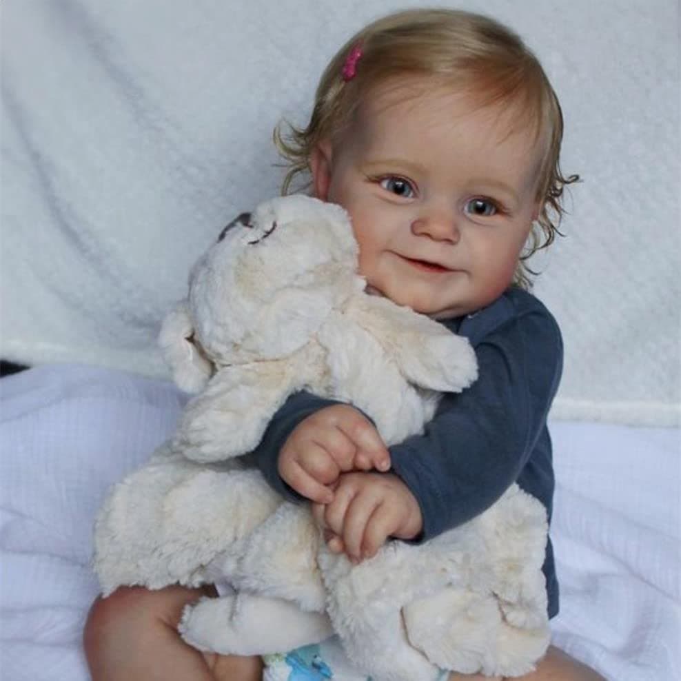 Pinky Reborn Lifelike Reborn Baby Dolls 20inch Lifelike Girl Newborn Look Real Cute Soft Realistic Doll Silicone Baby Reborn Toddler Christmas Baby Doll for Kids Age 3