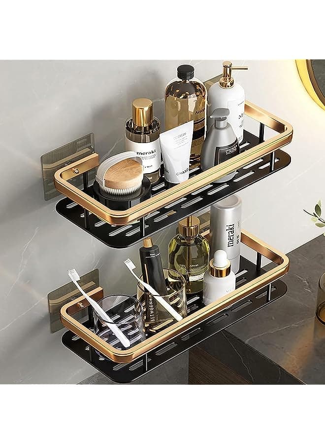 Tier Shower Caddy Shelf, No Need for Punching Bathroom Storage Rack, Bathroom Restroom Sink, Wall Mounted Storage Rack