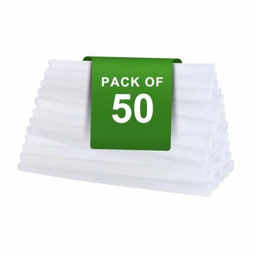 VCR 07mm Glue Sticks for Glue Gun - 07mm x 165mm in Length - Hot Melt Transparent Glue Stick - Pack of 50 - Bonding Adhesive Glue Sticks for DIY - Arts Crafts - Schools and Industries