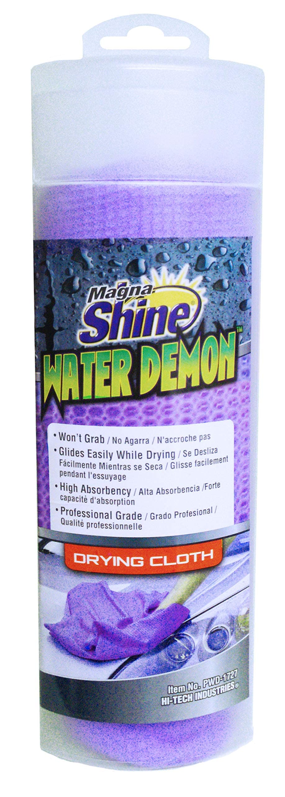 HI-TECH Magna Shine Water Demon | Microfiber Drying Towel | Car Wash Detailing Towel | Cars, Trucks, Boats and Motorcycles – Ultra Absorbent