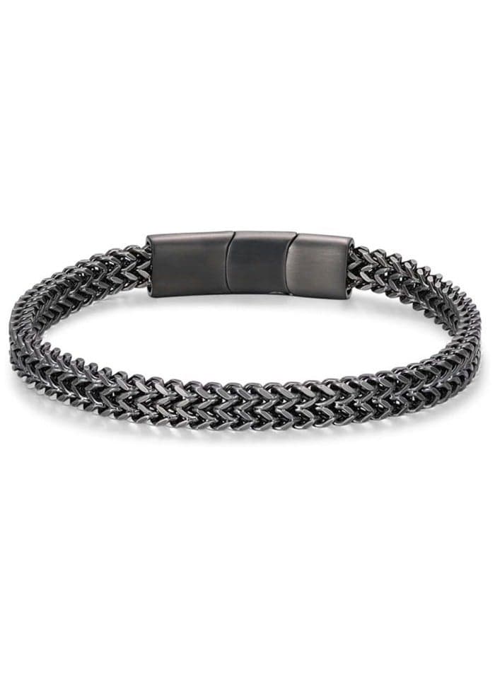 Bracelets for Men-Stainless Steel Magnetic Clasp Franco Chain Mens Bracelet