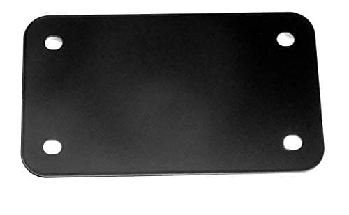LFPartS Motorcycle Stainless Steel License Plate Frame Plate, Black (Pack of 1)