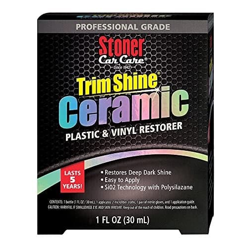 Stoner Car Care 95451 Trim Shine Ceramic Plastic Vinyl Restorer Kit Restores Deep Dark Shine with Long Lasting UV Protection Professional Grade Ceramic Coating Easy to Apply 1 fl oz