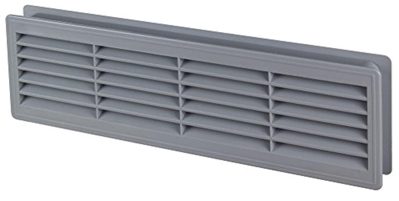 120x440mm Internal Door Plastic Ventilation Grille Air Vent Collar Grey Colour