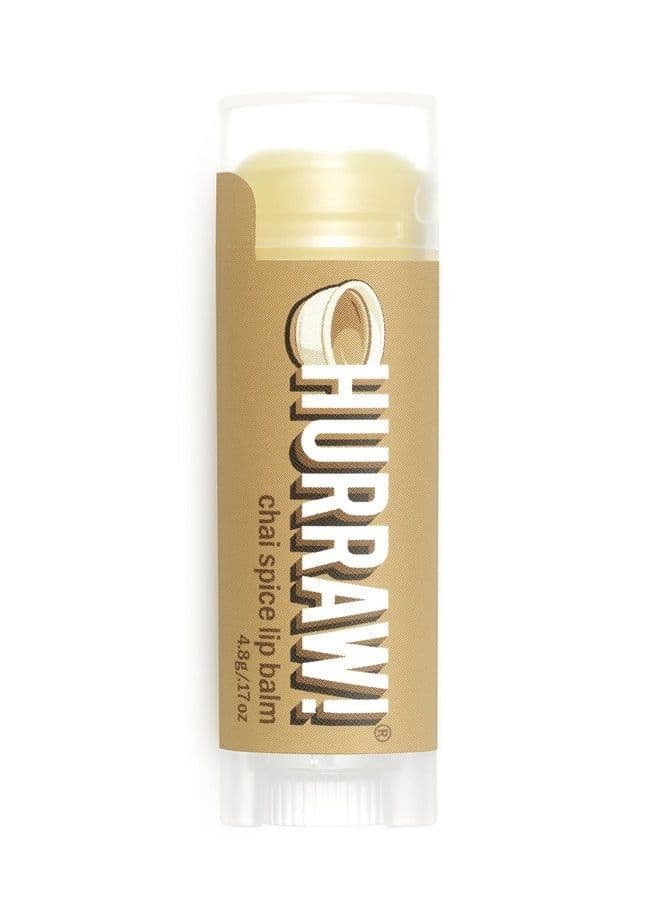 Hurraw! Chai Spice Lip Balm: Organic, Certified Vegan, Cruelty and Gluten Free. Non-GMO, 100% Natural Ingredients. Bee, Shea, Soy and Palm Free. Made in USA