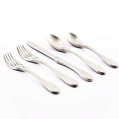Knork Matte 20-Piece Flatware Set, Silver