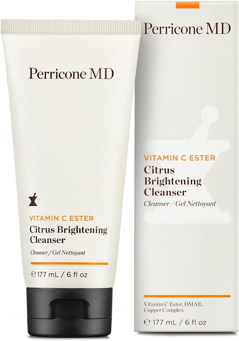 Perricone MD Vitamin C Ester Citrus Brightening Cleanser 177 ml For Normal to Oily Skin NonDrying Hydrating Gentle Vitamin C Cleanser for Clear Radiant Skin CrueltyFree