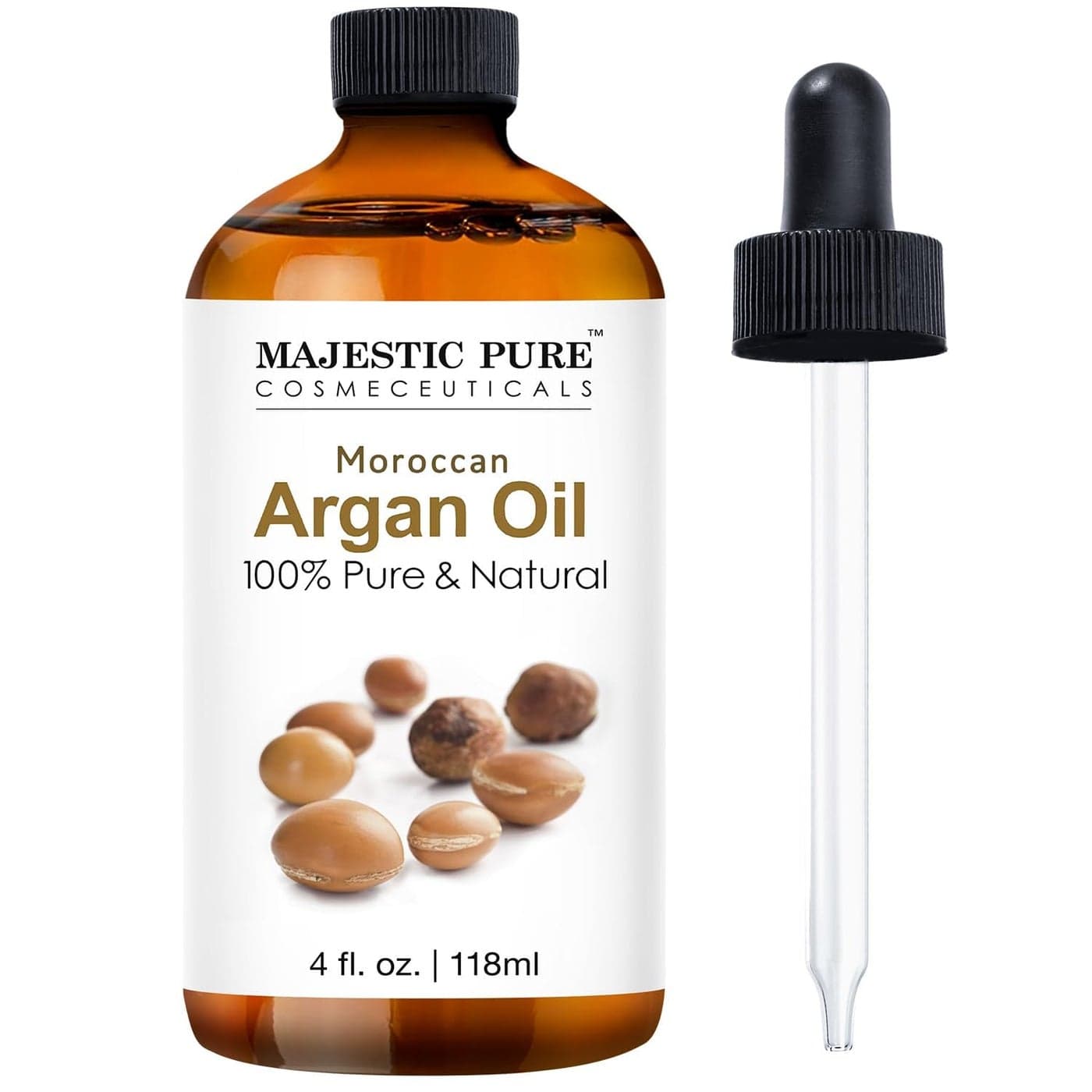 Majestic Athletic Moroccan Argan Oil For Hair And Face 4 Oz