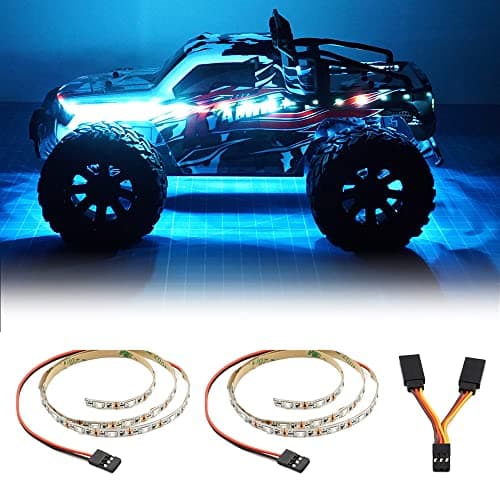 LED Light Strip for RC Fixed Wing Airplane Flying Wing Plane AR Wing Drone Model Car Truck (Ice Blue)