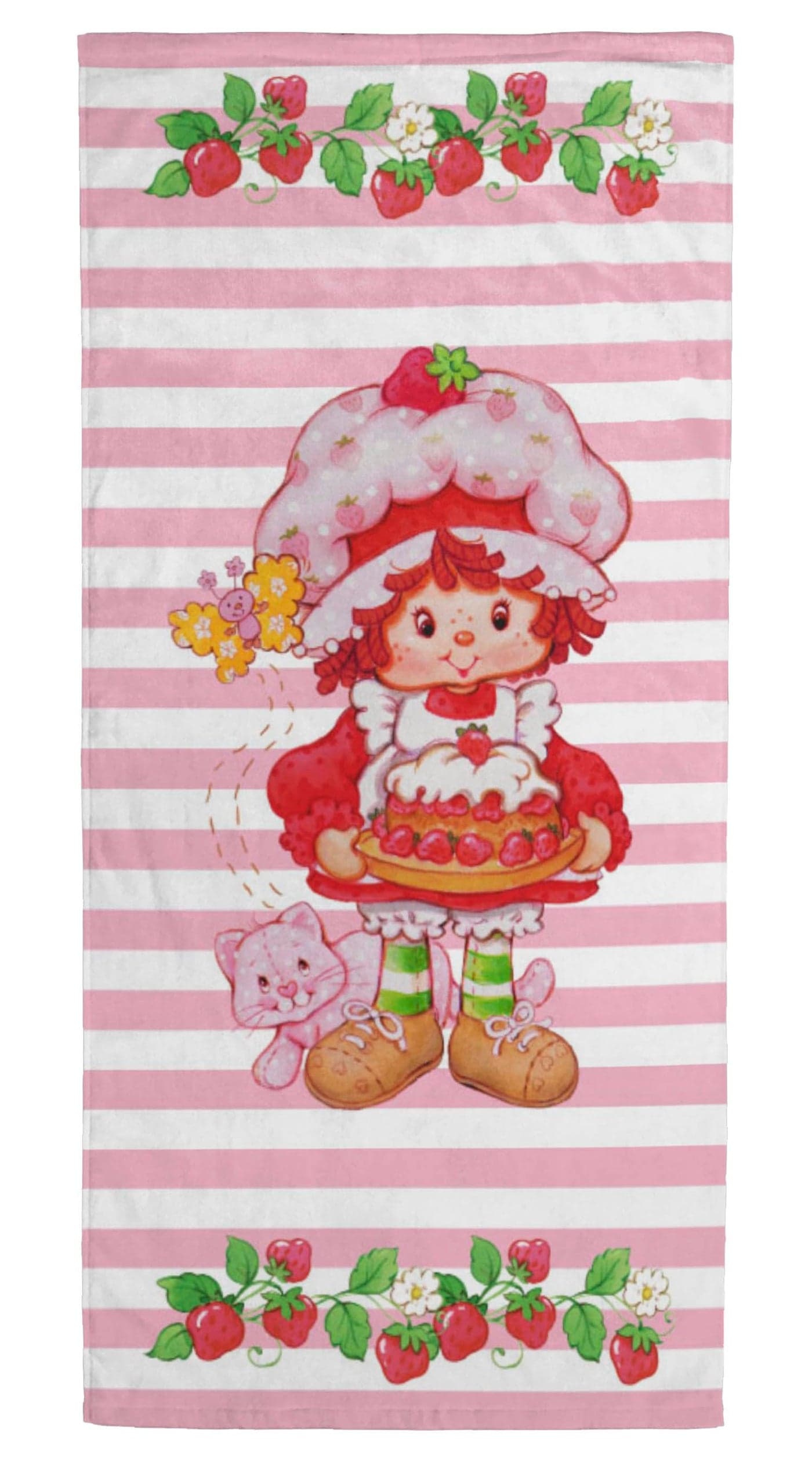 Jay Franco Strawberry Shortcake Bath Pool Beach Towel Super Soft and Absorbent 100 Cotton Towel Measures 28 x 58 Inches