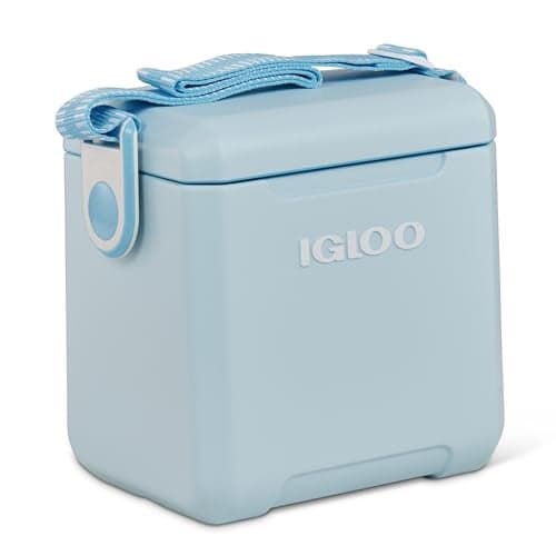 Igloo Powder Blue 11 Qt Tag-Along Too Strapped Picnic Style Cooler