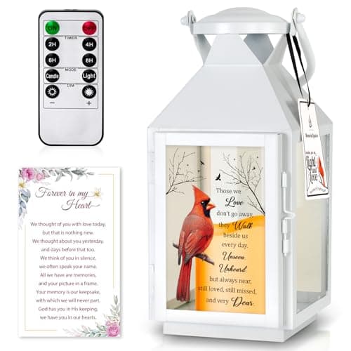 HN HAIINAA Memorial Lantern Sympathy Bereavement Lantern for Loss of Loved One Memorial Gifts for Loss of Mother Father Husband Brother Remembrance Gifts