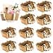Cedilis 50 Pack Kraft Gift Basket with Handles 98 x 65 x 43 Empty Paper Basket for Party Gifts Anniversary Wedding Easter Crafts Brown