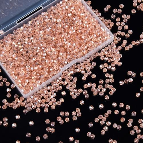 Laopottbeads 1200PCS 3mm Bicone Crystal Glass Beads for Jewelry Making Sparkling Mini Beads for Suncatchers DIY Bracelets Craft Projects Pink