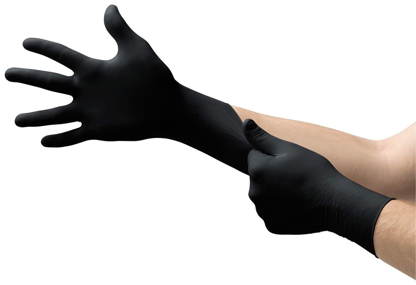 Ansell Microflex Onyx N64 Nitrile Gloves Disposable NonLatex Textured Black Size Large pack of 100