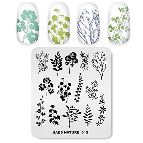 KADS Stamping Plates Leaf Nature Manicure Template Nail Art Image Plate Nail Design ToolsNA015