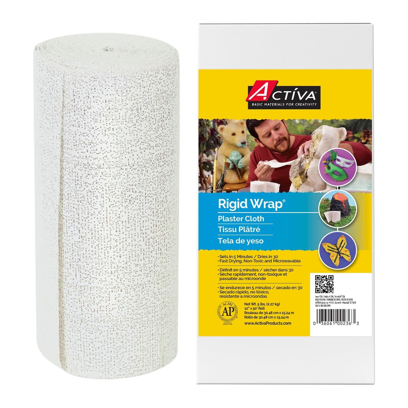 Activa Rigid Wrap Premiuim Plaster Cloth 5 pounds White 236A