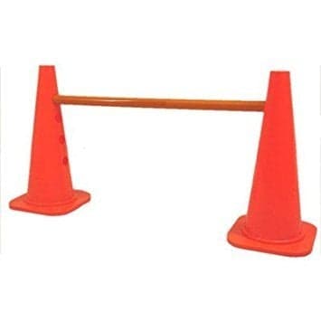 Sahni Sports Heavy Duty Adjustable Hurdle Cones and Resistant Poles Set - Sports Cones for Agility Training - Hurdles for Track, Soccer, and Football (Multicolour, 18 Inches Cones)