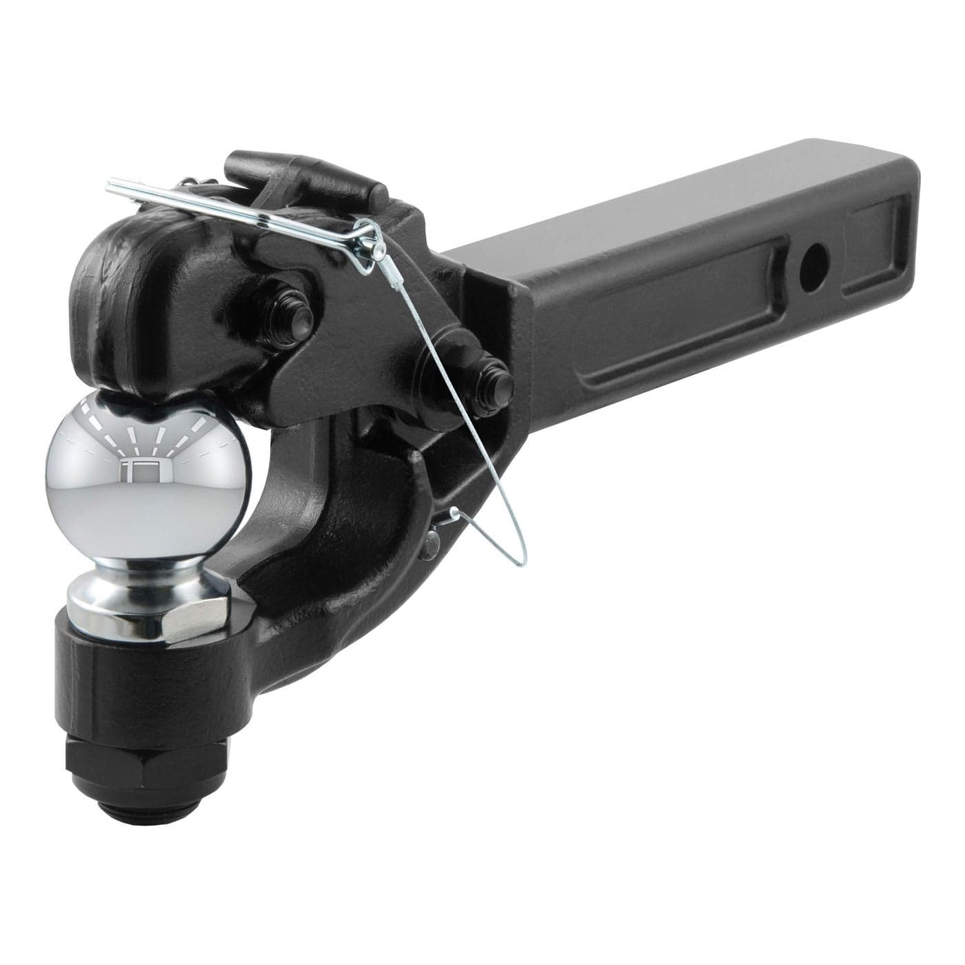 CURT 48006 Pintle Hitch with 2516Inch Trailer Ball Fits 2Inch Receiver 16000 lbs 1514Inch Length