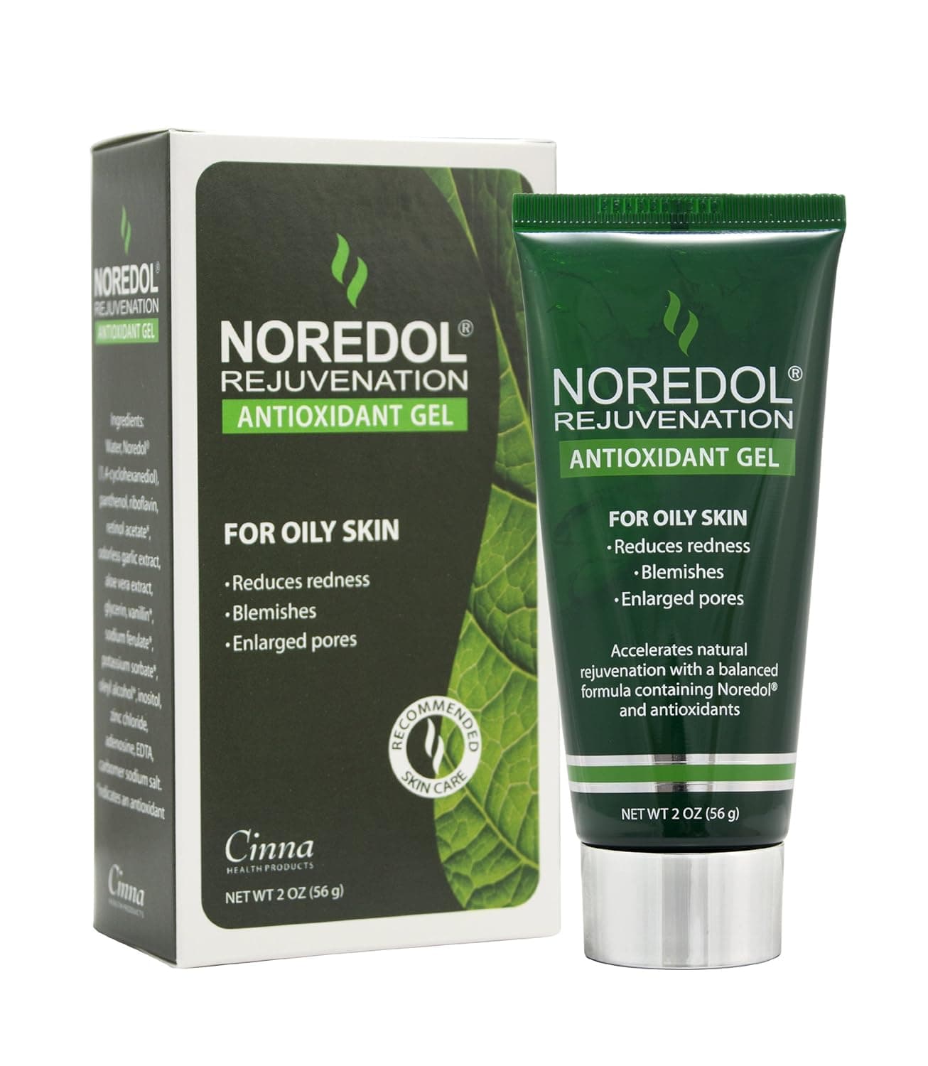 Rejuvenation Antioxidant Gel Face Moisturizer for Oily Skin NonGreasy Redness Relief 2 oz