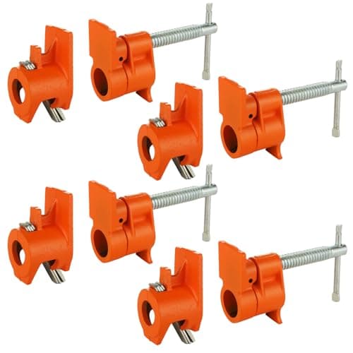 YOUNTHYE 4PCS 12 Pipe Clamps for Woodworking Heavy Duty Wood Gluing Pipe Clamp Set Cast Iorn Pipe Clamp for 12 inch Pipe