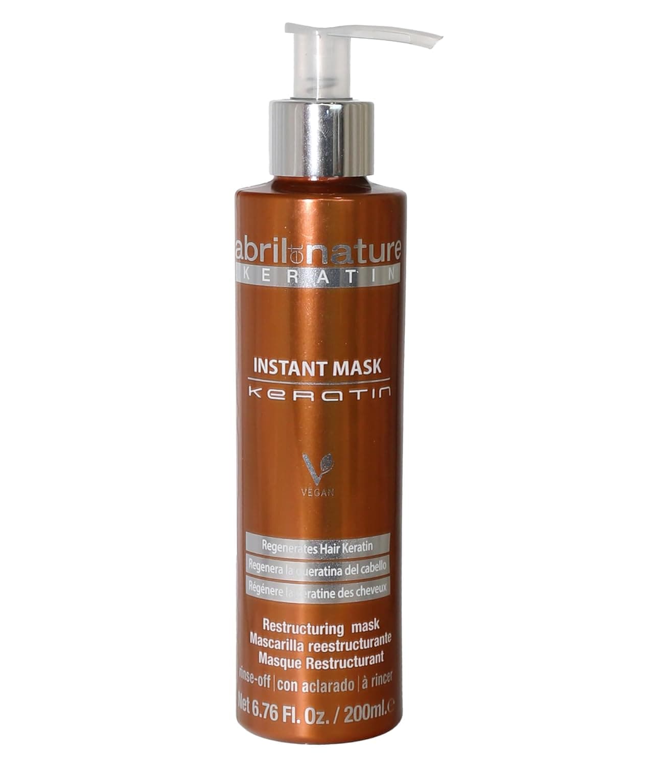 abril et nature - Ultra Fast Keratin Hair Mask - Nourishes, Strengthens, and Regenerates Hair Fiber - Repairs Damaged and Brittle Hair - Smooth and Shiny Appearance - 200 ml