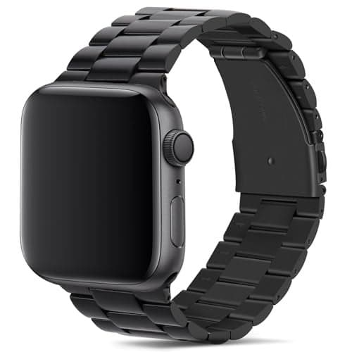 Tasikar Band Compatible with Apple Watch Band 42mm (Series 10/11) 41mm 40mm 38mm Premium Stainless Steel Metal Replacement Strap Compatible with iWatch SE Series 11 10 9 8 7 6 5 4 3 2 1, Black