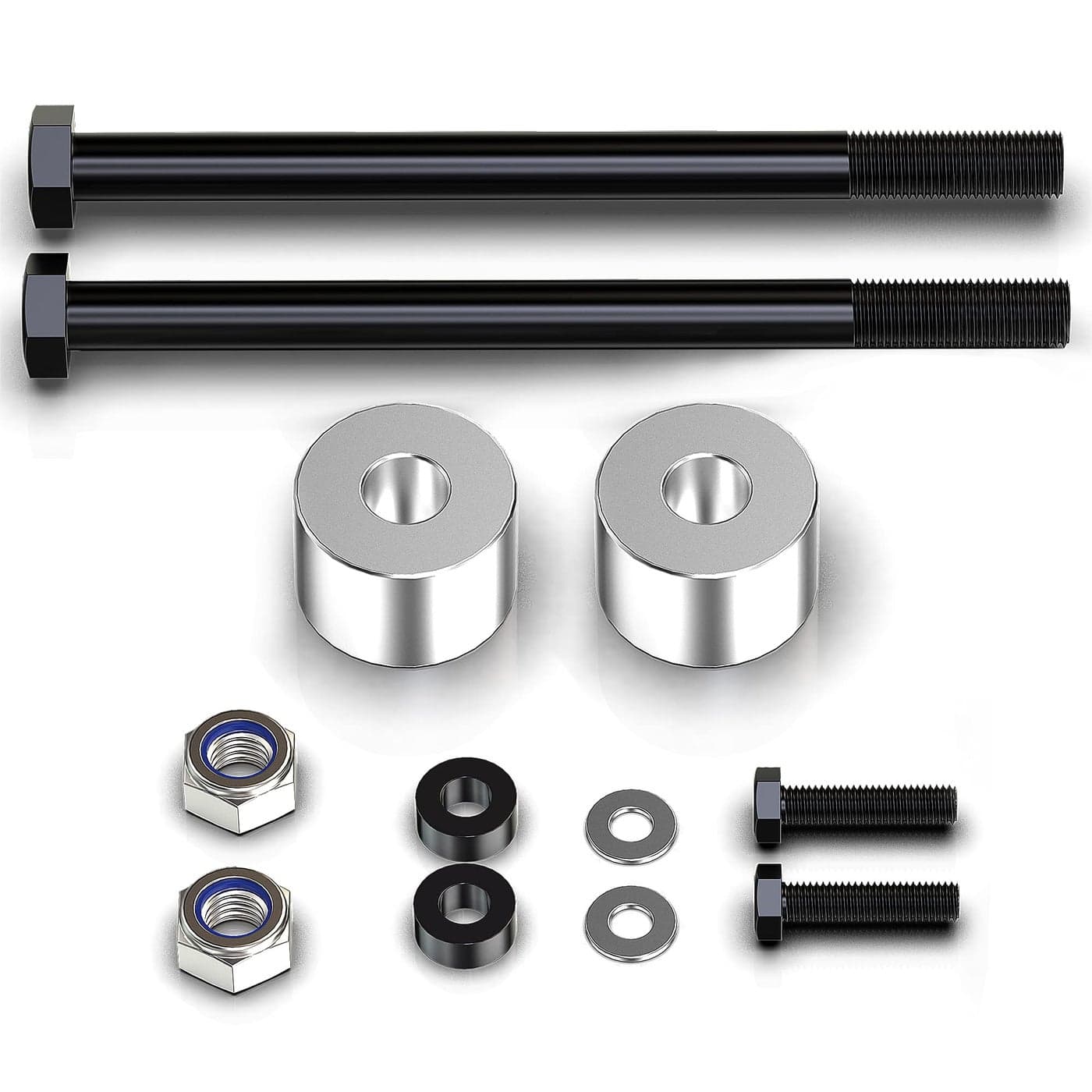 MZS Differential Drop Kit Skid Plate Alignment Spacers Compatible with 19952004 Tacoma 19992006 Tundra 20002007 Sequoia 4WD CNC Machined Diff Drop Spacers Hardware