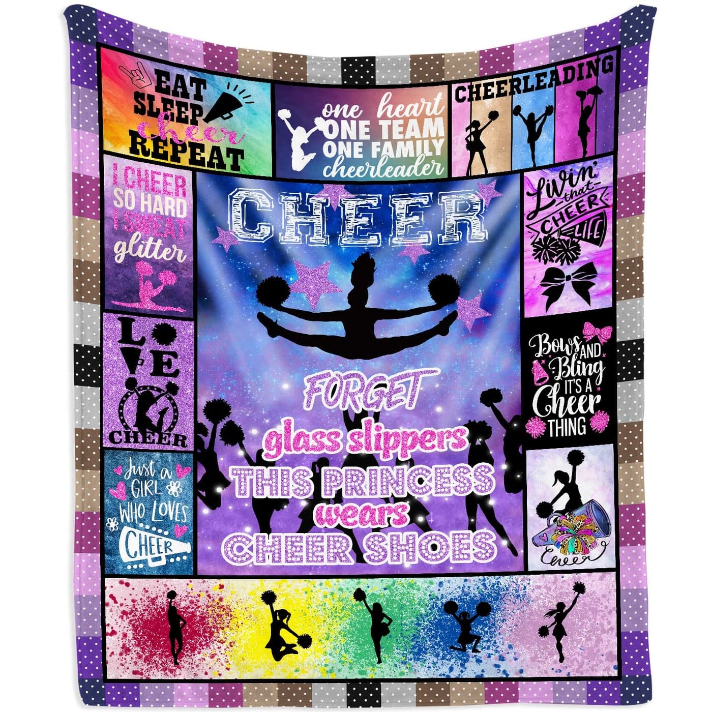 Mubpean Cheerleader Gifts Blanket 60x50 Cheerleading Gifts for Girls Cheer Gifts for Cheerleaders Gifts for Cheerleaders Cheer Coach Gift Cheer Squad Birthday Gift Ideas for Teens Kids