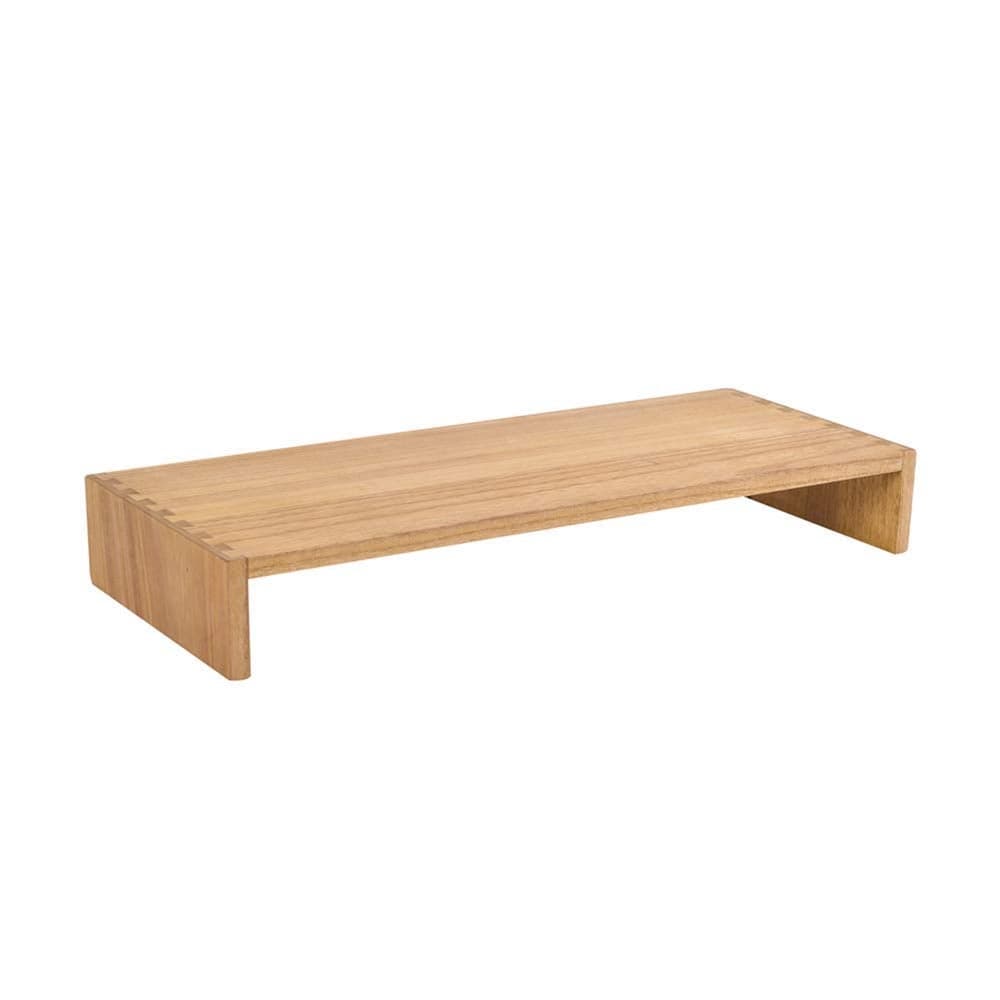 KIRIGEN Wooden Computer Stand Monitor Arms Laptop TV Stand Workspace Platform 59 Natural