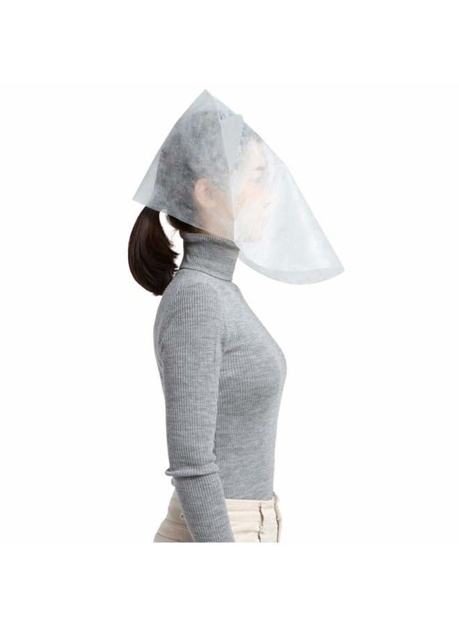 The Bbosong Lab Disposable Makeup Protector Hood 10pcs/This face cover prevents makeup stain while changing clothes Disposable Makeup Protector Disposable Cosmetic Mask Disposable Makeup Protector