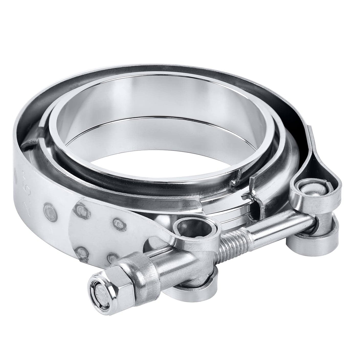 EVIL ENERGY 25 Inch V Band Clamp Stainless Steel with Flange Flat Mild Steel 2PCS