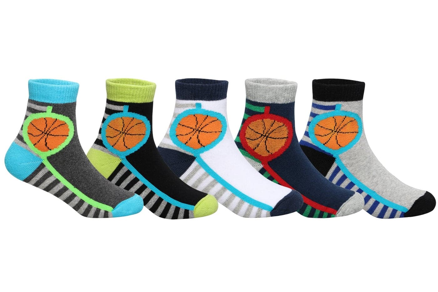 Supersox Regular Length Sports Socks for Kids,Made with Breathable,Anti Odour & Moisture Absorbent Combed Cotton with a Extra Durable Welt,Ideal For All Day Wear (Pack Of 5) (3-4 Years),Multicolour