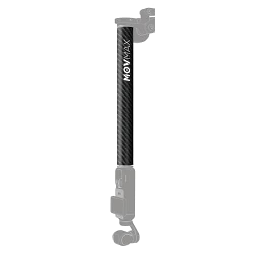 Movmax Carbon Fiber Extension Tube of Blade Arm for DJI Pocket 3/Insta 360/GoPro Camera Car Mount, Capture Ultra High/Low Shots