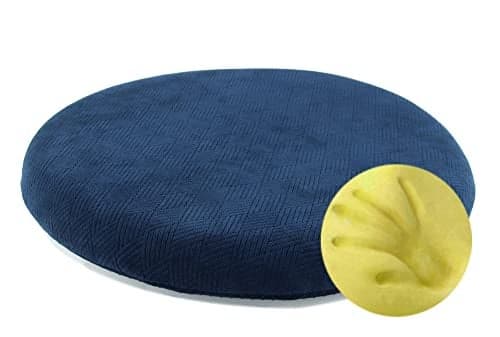 Sigmat Memory Foam Seat Cushion Anti-Slip Soft Round Stool Cushion Chair Pad 16 Inch Navy Blue, 1Count (Pack of 1)