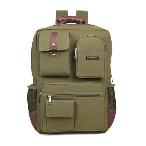MOVE-MEANT AURORA 20L Laptop Backpack, Green | Waterproof Polyester Office Laptop Bag for Men & Women | 15.6 Inch College & School Bagpack | Lightweight Travel-Friendly Work Bag for Boys & Girls