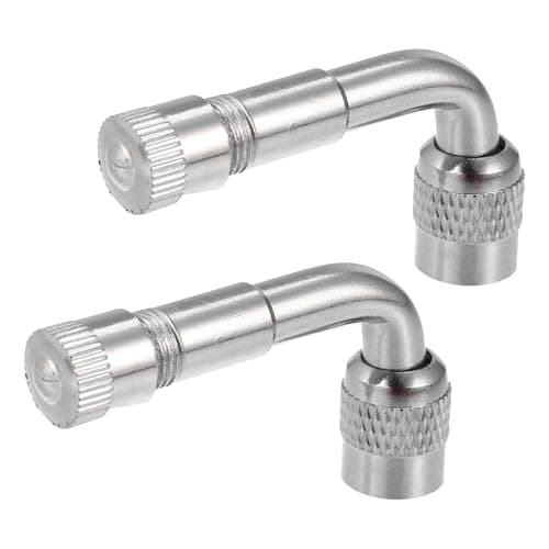 2 Pieces Bike Pump Adaptor, Tyre Valve Extension, Air Pump Nozzle, 90 Degree Angle for Car and Bike Tires, Made from high-quality materials