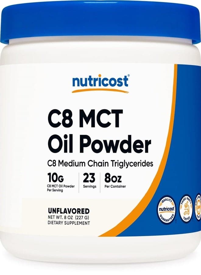 C8 MCT Oil Powder 23 Servings (8oz) - 95% C8 MCT Oil Powder
