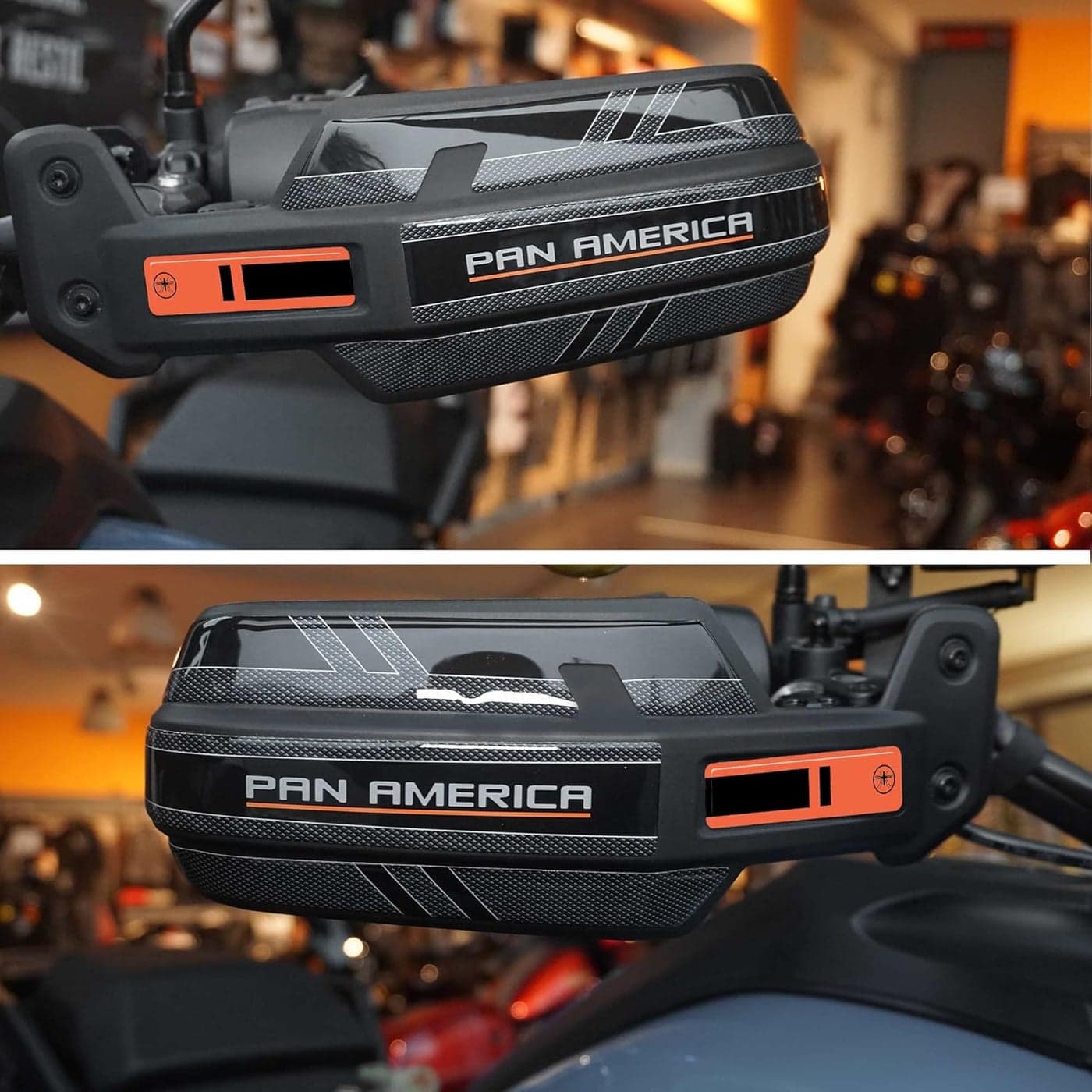 labelbike 3D Stickers for Harley Davidson Pan America 1250 Handguard Protection - Orange