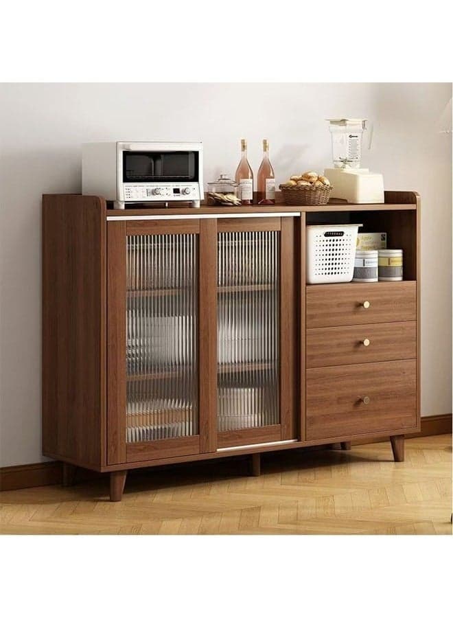 Modern Wooden Storage Kitchen Cabinet with Shelves for Living Room & Kitchen