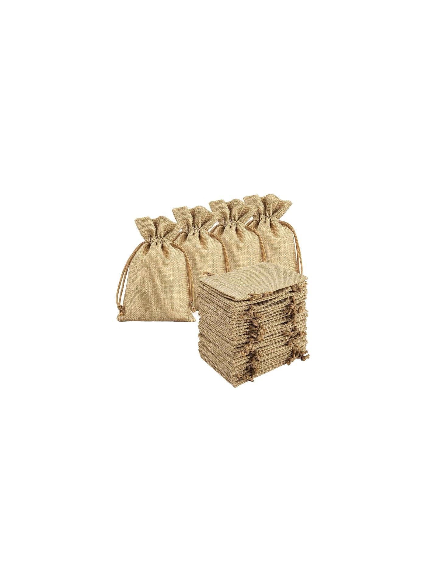 10 pcs Burlap Bags With Drawstring Burlap Favor Sacks For Wrapping Gifts For Birthday,Wedding,Cosmetic Reusable Burlap Bags — 10 x 15cm