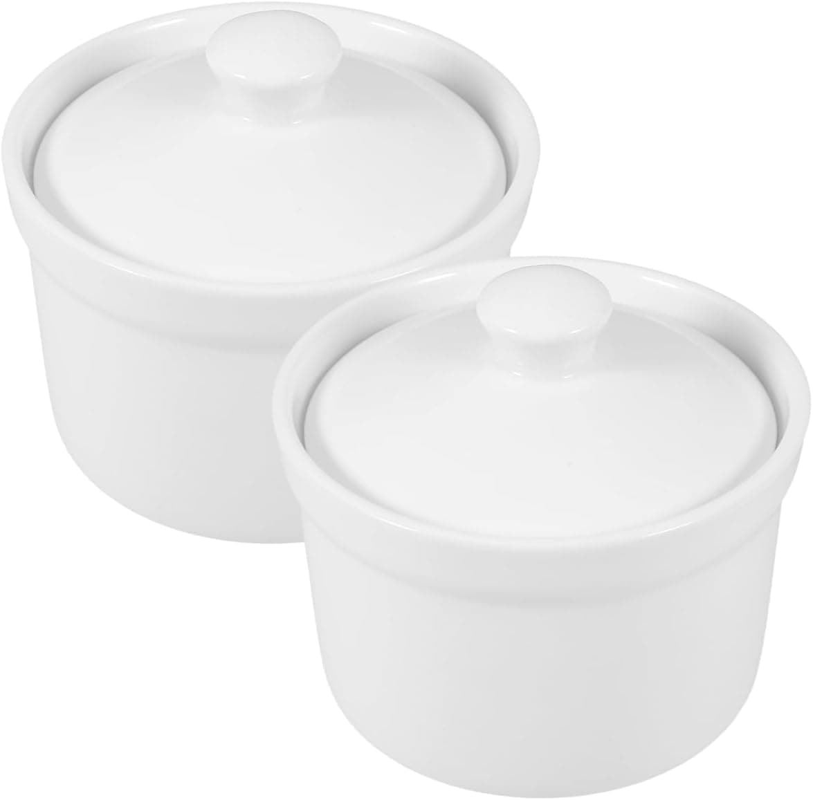 Hemoton 2pcs Ceramic Stew Pot with Lid Small Steam Soup Bowl Steaming Cup Japanese Serving Dish Seasoning Jar Sugar Pot for Egg Custard Medicinal Birds Nest Appetizer