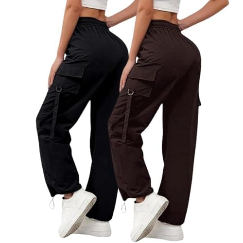 Leriya Fashion Women's Regular Fit High Rise Trouser | Cargo Style Trousar Track Pants | Hight Waist (Available in Plus Size and Combo Pack of 2)