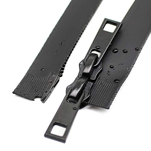 YaHoGa 38 Inch 5 Two Way Separating Waterproof Zippers Black Water Resistant Zippers for Jacket Sewing Coat Down Coats Tailor Craft 38 WP
