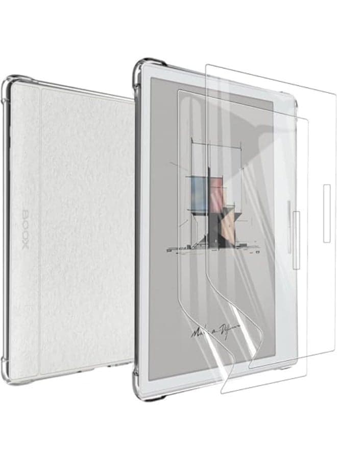 Onyx Boox Go Color 7 inch 2024 2 Pack Screen Protector Transparent TPU Flexible Anti scratch Case with Reinforced Corners Ultra thin Silicone Anti Shock
