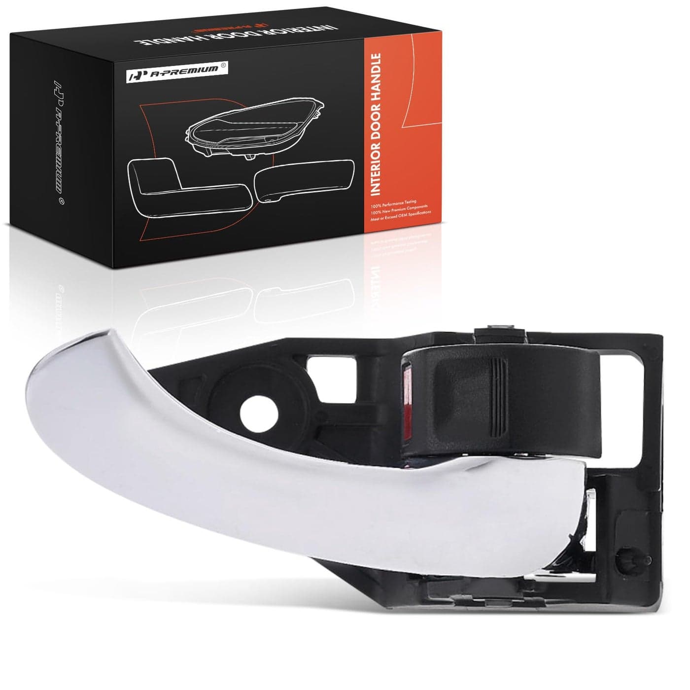 APremium Front or Rear Right Passenger Side Interior Door Handle Compatible with Toyota Camry 20072011 RAV4 20062012 Black and Chrome Replace 6920506050C0 6920533090C0