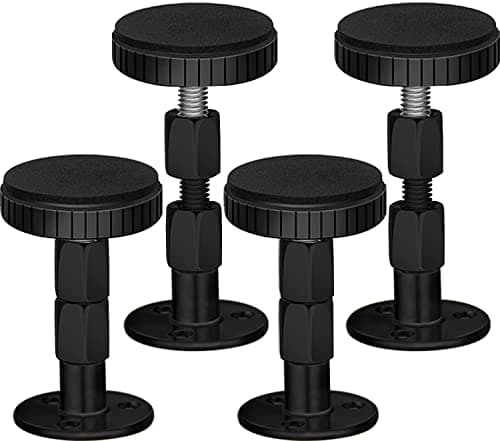 Adjustable Threaded Headboard StoppersBumper Against Wall 4 Pack Behind Bed Frame Protector Antishake Tool Bed Shake Support Stabilizer Device for AntiKnockingBanging Metal Black 2790mm