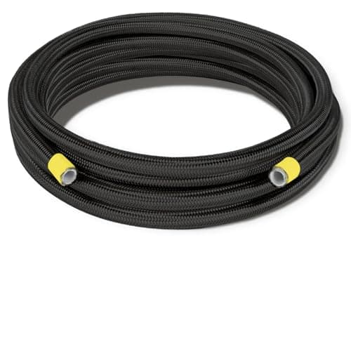 8AN Oil Cooler Hose, 1/2 inch Dia Nylon Braided high Pressure Fuel line Stainless Steel Rubber Hose, for Automotive, Marine Engine Tube Fuel System Hose - (3M/10FT), Black